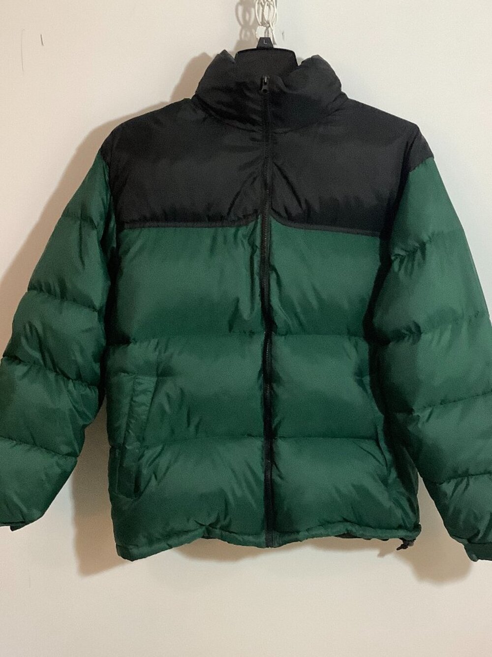 Double Down Jacket Large Green /Black Mens Winter Steve & Barry's